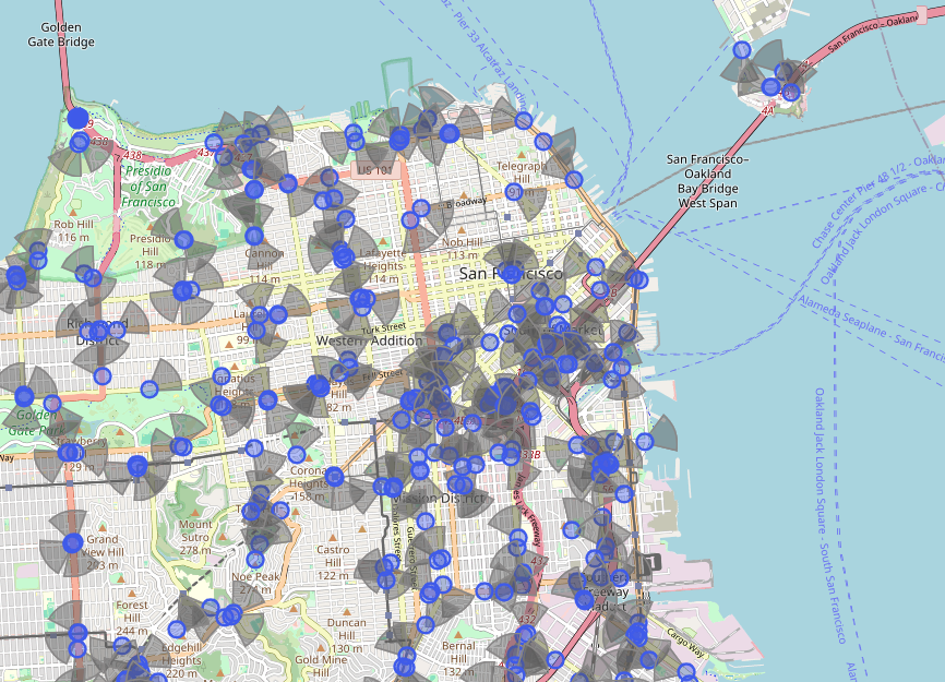 Flock camera locations in San Francisco