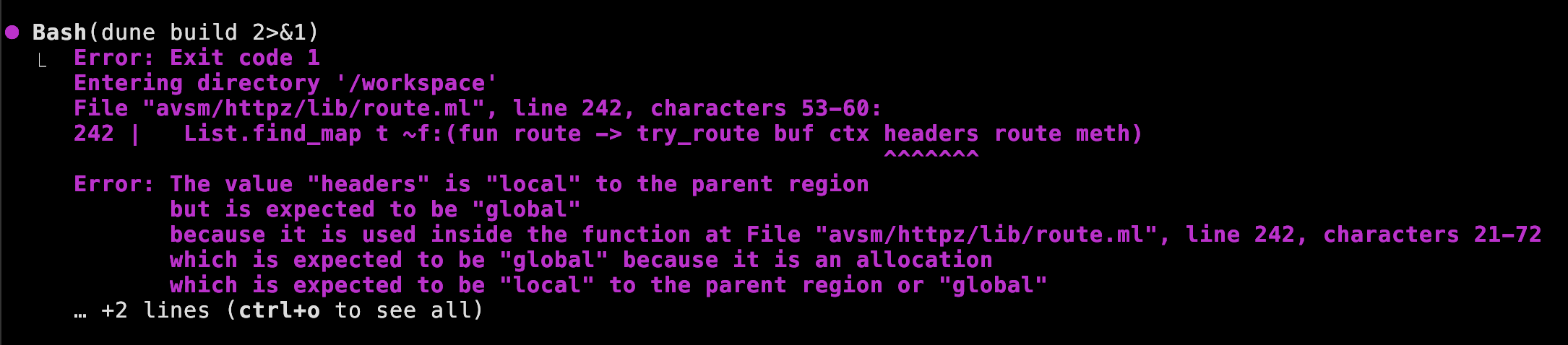 The OxCaml compiler errors are really descriptive in the latest drop, which greatly helps coding agents figure out the new types